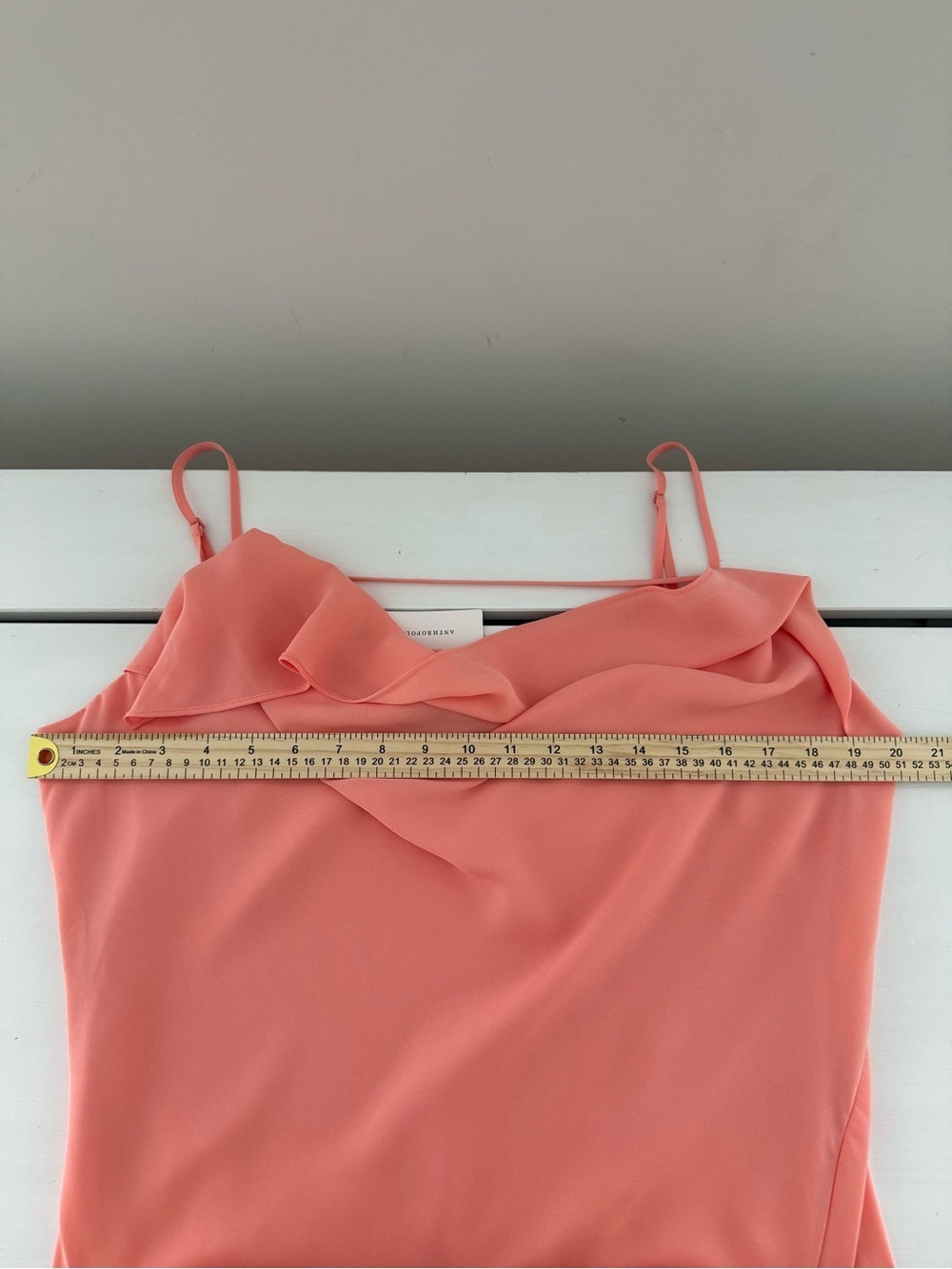 Mare Mare for Anthropologie NWT Coral Cowl Neck Ruffle Midi Dress XL - Picture 6 of 6